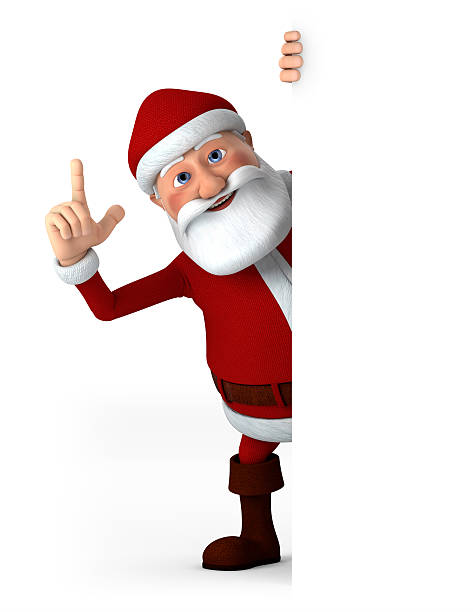 istock Santa behind blank sign 176875094