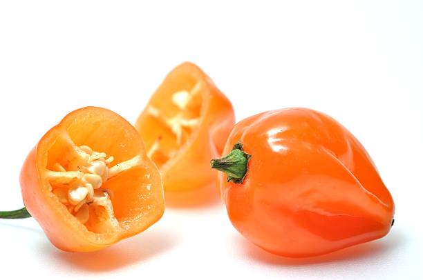 istock Isolated fresh hot pepper called habanero 176875121