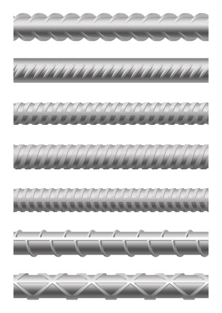istock Endless rebars metal profiles rod and armature isolated set 1768751567