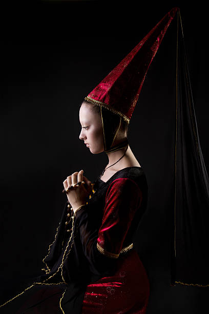 istock Stylized medieval portrait of woman 176875299