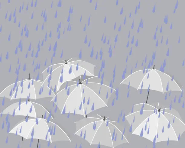 Vector illustration of Rainy day
