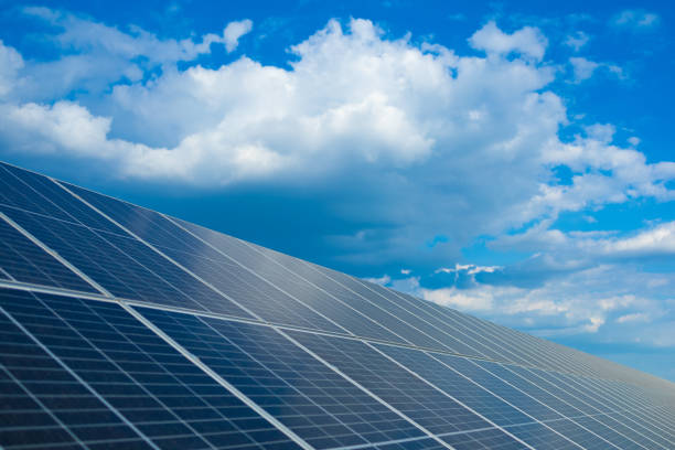 istock Solar power station against the blue sky 1768755730