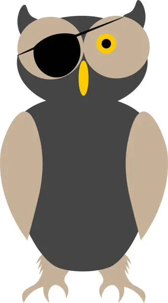 Vector illustration of Blind Owl