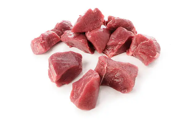 Photo of wild boar meat cut into cubes