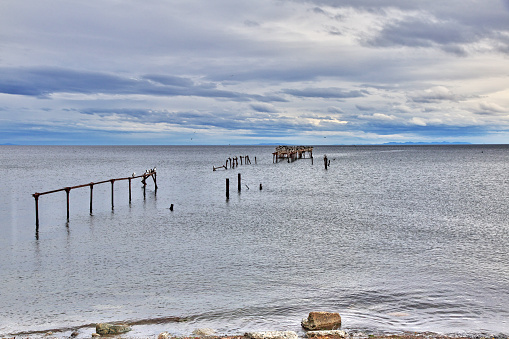 Old Wharf in the Harbor of Punta Arenas, Patagonia of Chile