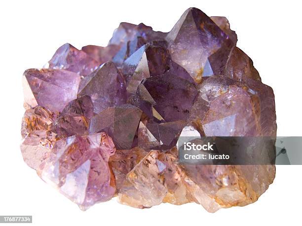 Amethyst Isolated Stock Photo - Download Image Now - Amethyst, Arrangement, Brazil