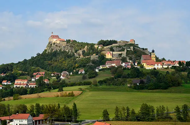 "Austria, village and castle Riegersburg"