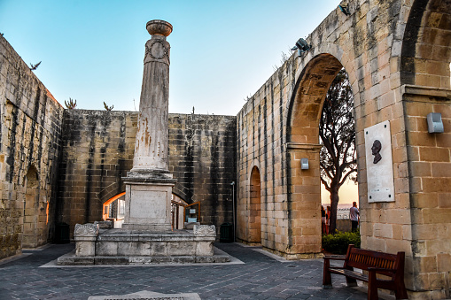 Torch Monument Upper Barraka Gardens In Valletta, Malta