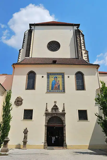 "Prague. Church of Our Lady of the Snow, one of the highest ecclesiastical buildings in Prague"