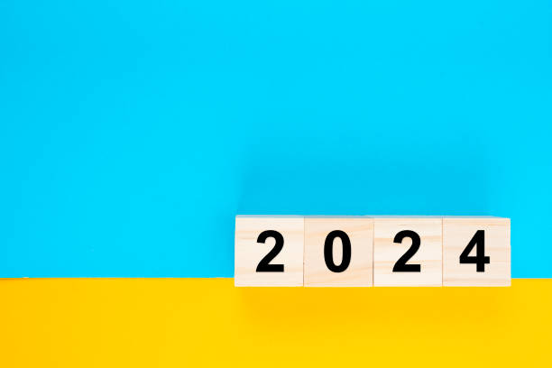 istock Wooden cube block 2024 number. 1768796599