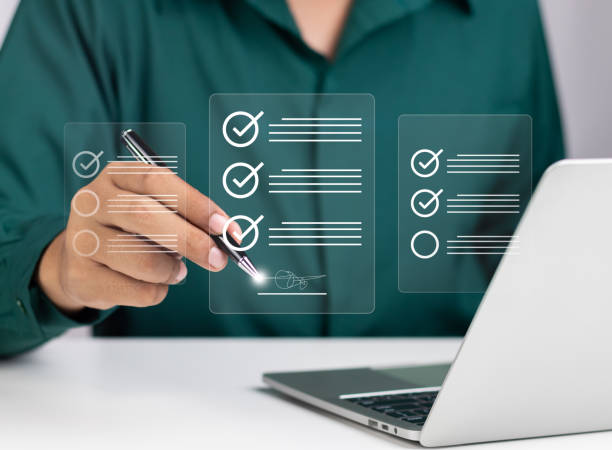 istock Efficient Electronic Signature Concept, Businessman using stylus pen signs electronic documents on digital documents on virtual tablet. Signing electronic documents for paperless transactions. 1768801154