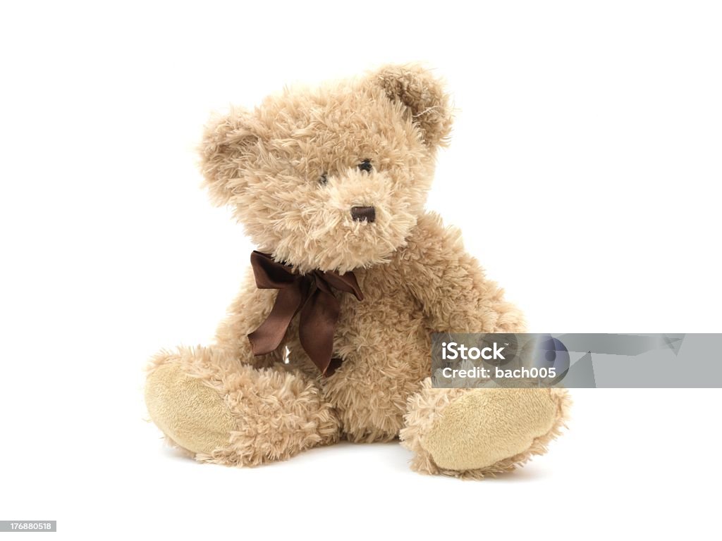 Teddy bear stuffed animal on white background A teddy bear isolated on white Cut Out Stock Photo