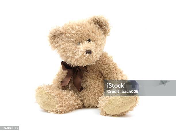 Teddy Bear Stuffed Animal On White Background Stock Photo - Download Image Now - Cut Out, Horizontal, Manufactured Object