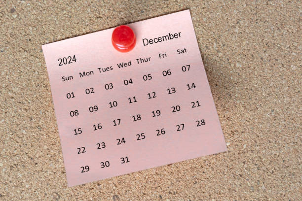 istock December 2024 calendar on sticky note. Reminder and 2024 new year concept 1768808829