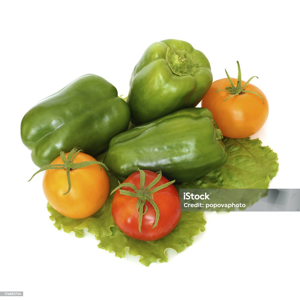 Fresh vegetables Fresh vegetables on a white background Bell Pepper Stock Photo