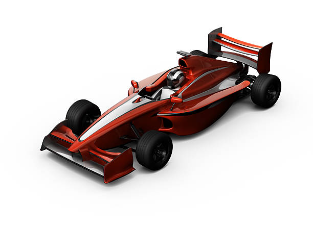 istock 3D red open-wheel single-seater car race Car 176882089
