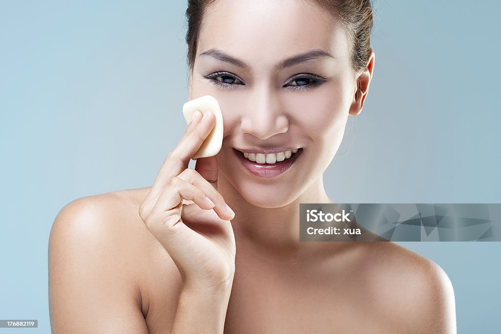 Make It Up Beautiful thai model applying make up. 20-29 Years Stock Photo