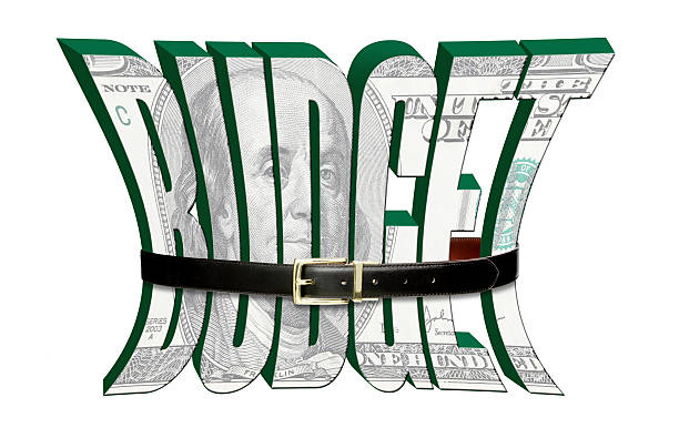 Tightening the budget belt stock photo