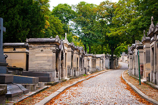 Pere-lachaise cemetery, Paris, France stock photo