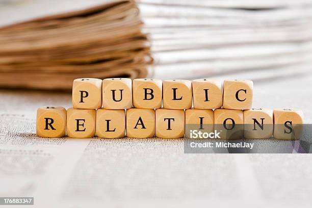 Letter Dices Concept Public Relations Stock Photo - Download Image Now - Abstract, Bonding, Business