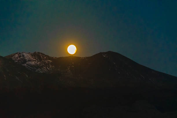 istock Moon over mountains range, tierra del fuego, argentina 1768837792