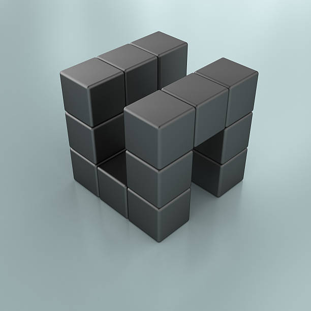 abstract cubes stock photo