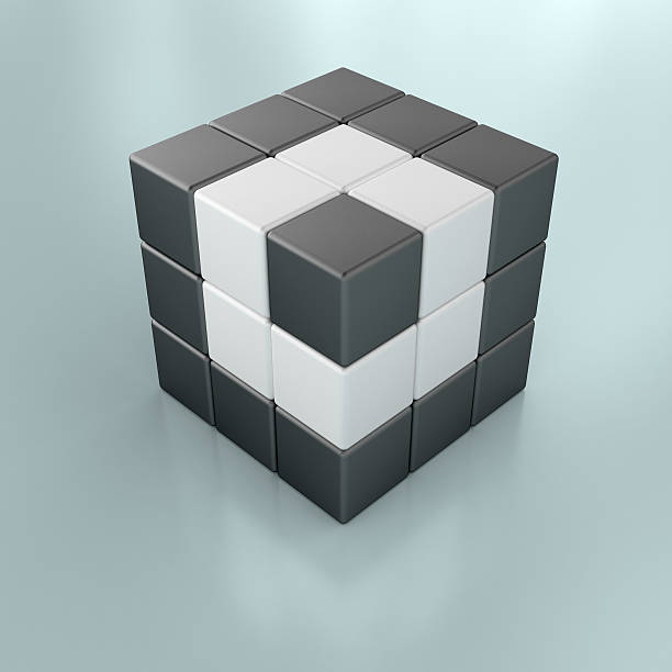 abstract cubes stock photo