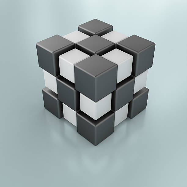 abstract cubes stock photo