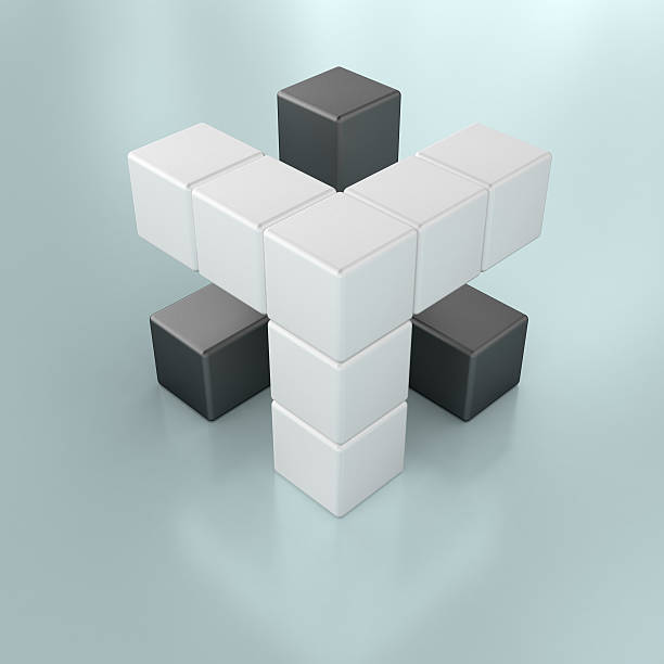abstract cubes stock photo