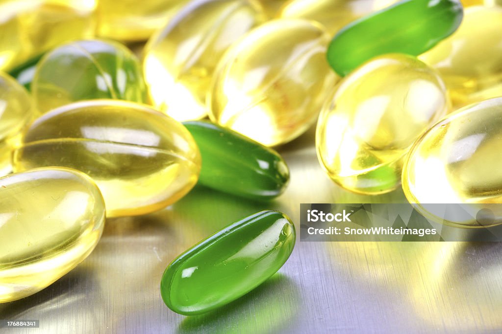 Vitamine capsules - Photo de Complément vitaminé libre de droits