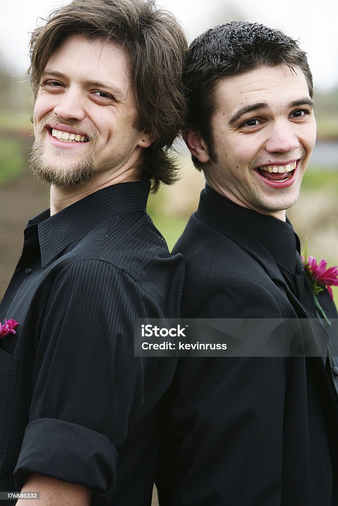 Alegre Groomsmen. - Royalty-free Adulto Foto de stock