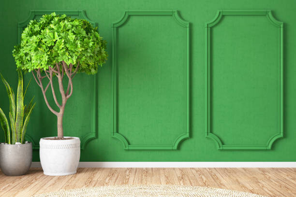 istock Empty Green Wall Panels with Indoor Plants 1768855206