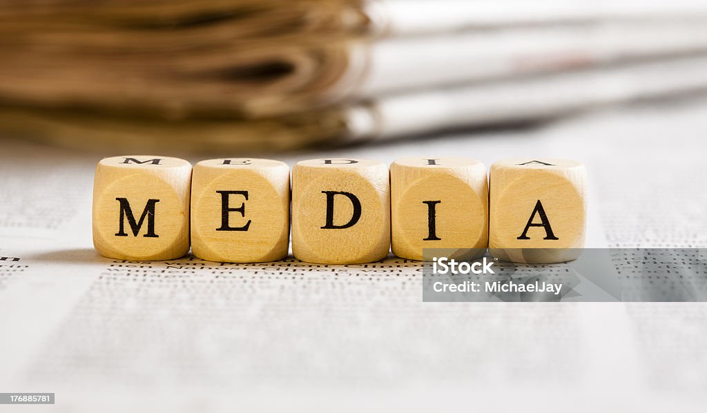 Buchstabe Dices Konzept: Media - Lizenzfrei Abstrakt Stock-Foto