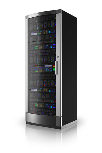 servidor de rede - network server rack computer black imagens e fotografias de stock