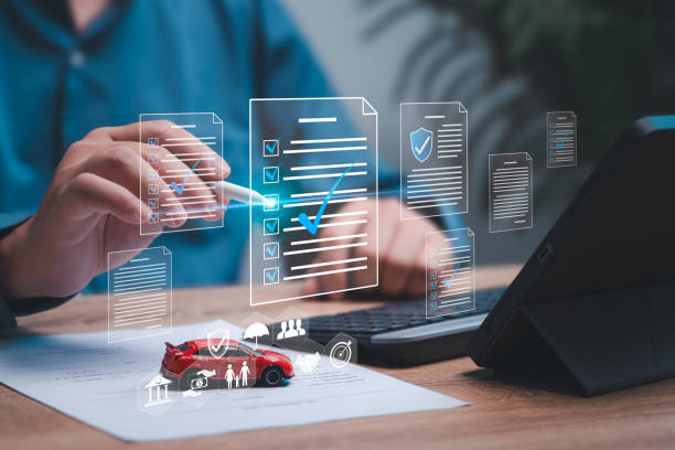 istock Insurance online checklist condition concept, Businessman checklist on digital document with tablets, financial, health, Travel, Family, Accident protection, international credibility, ISO standard 1768863042