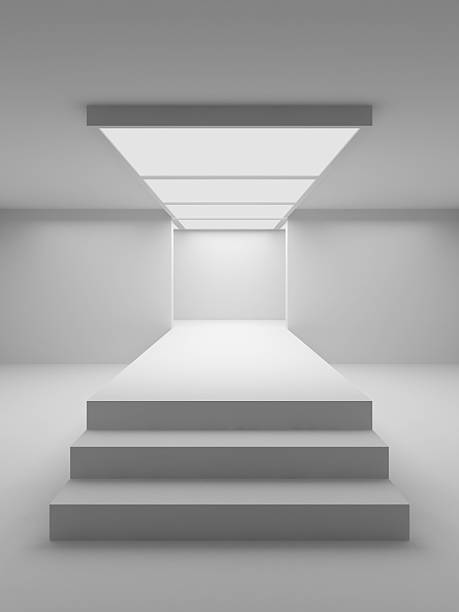 istock White fashion runway in an empty white room 176886521