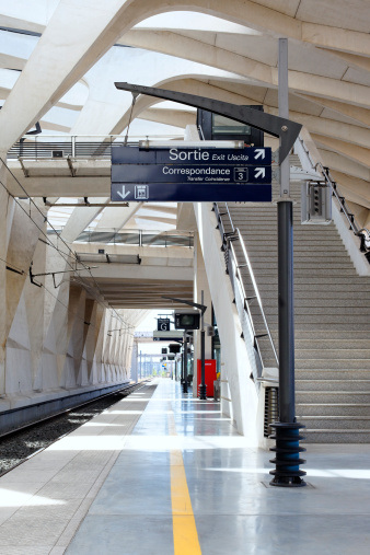 train station at Lyon airport in France