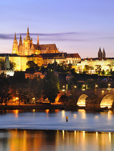 istock Charles Bridge and Castle at dusk in Prague. 176887840