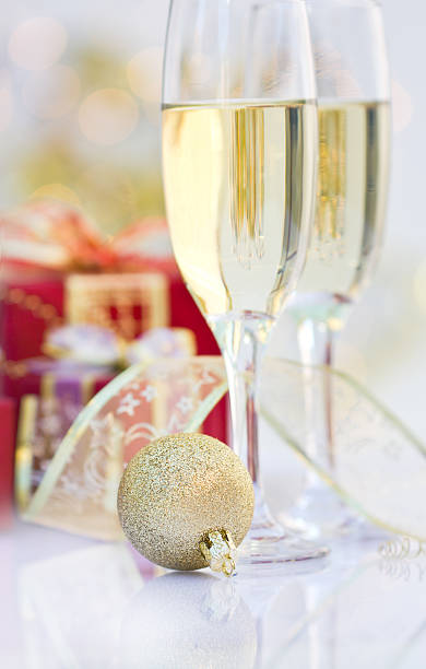 istock Champagne glasses with gifts 176887972