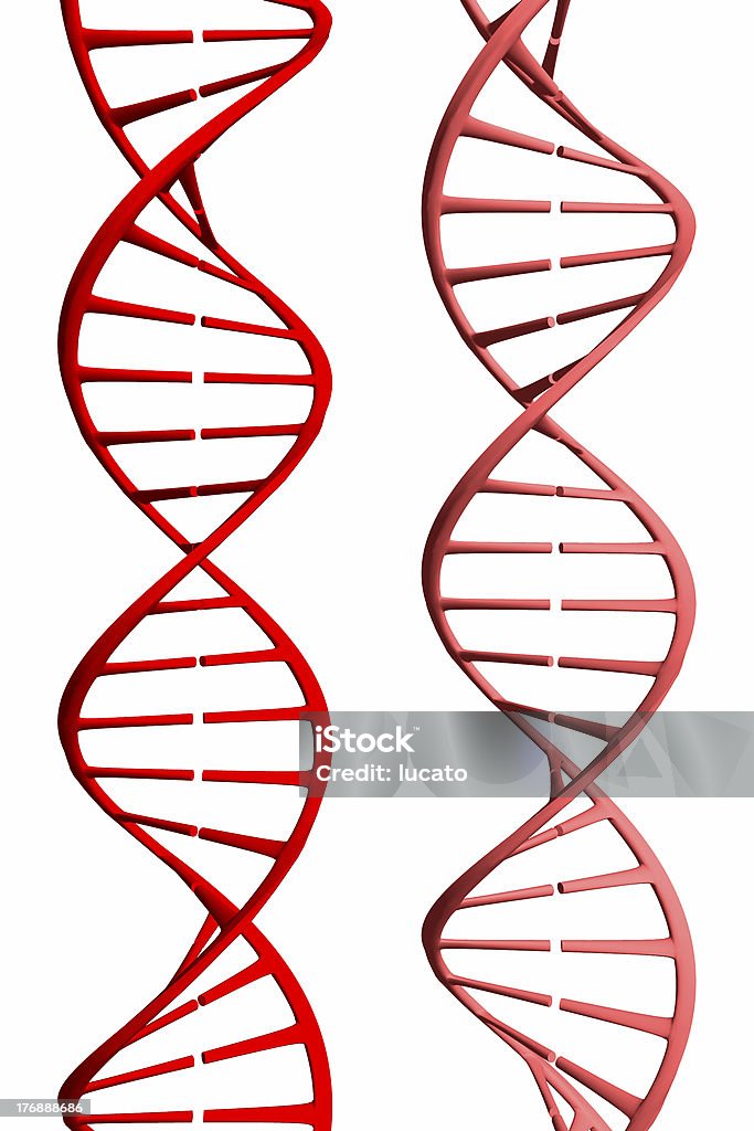 Vermelho DNAs. - Royalty-free ADN Foto de stock