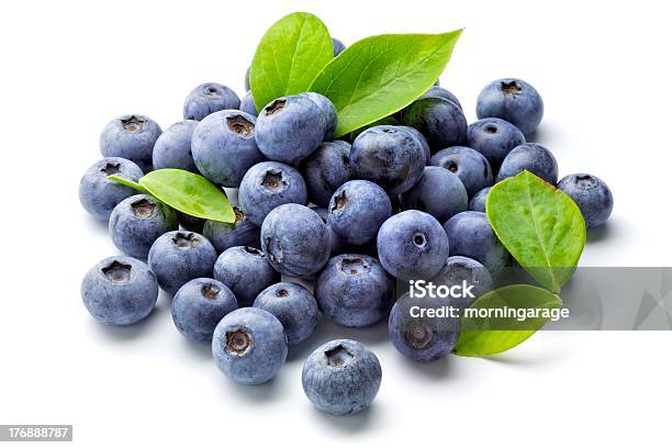 Blueberry Stock Photo - Download Image Now - Blueberry, Cut Out, White Background