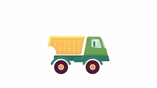 Farm truck countryside 2D object animation