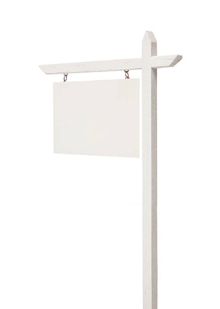 istock Blank Real Estate Sign on White 176890362