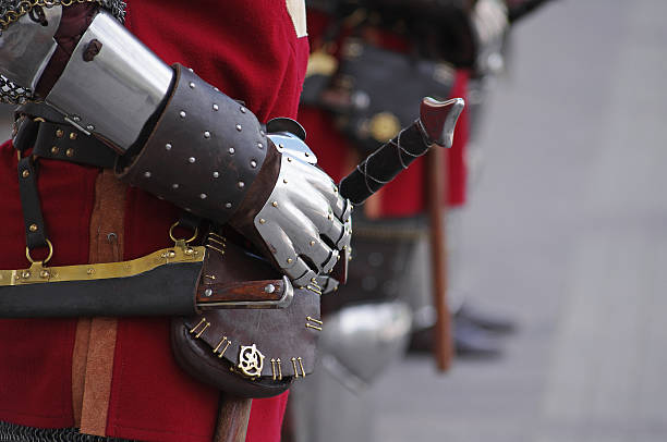 istock Gloves and weapons of a knight 176890597