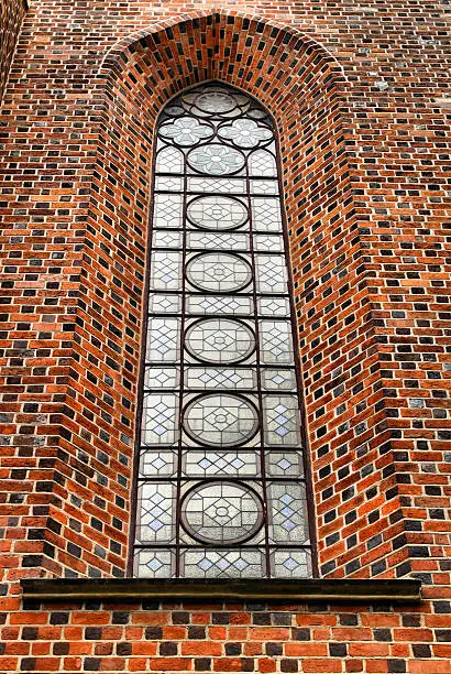 "Gothic window of cathedral in Sandomierz, Poland."