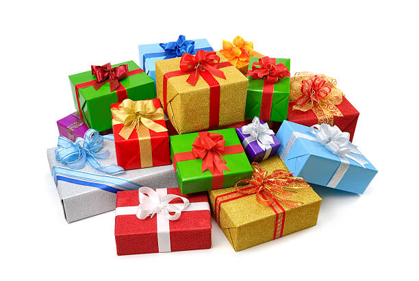 istock Happy pile of colorful gift boxes 176891206