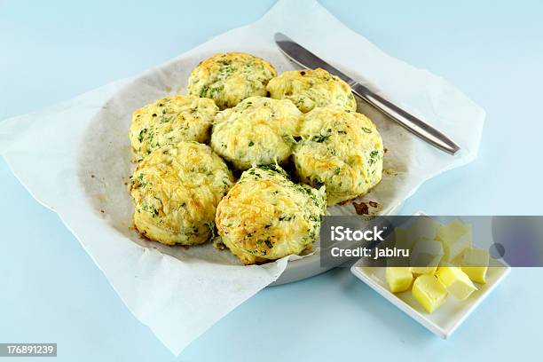 Cheese And Spinach Scones Stock Photo - Download Image Now - Baked, Breakfast, Butter