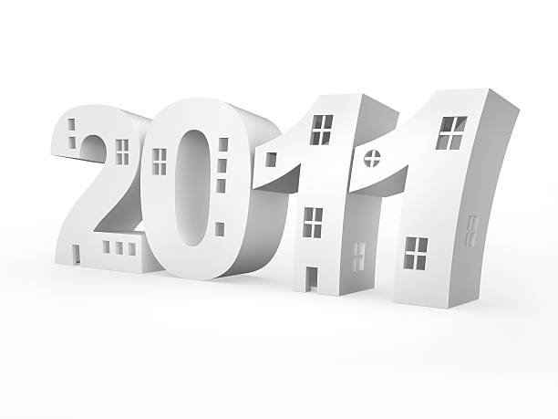 istock Iinscription 2011 stylized as building. Isolated on white 176891263