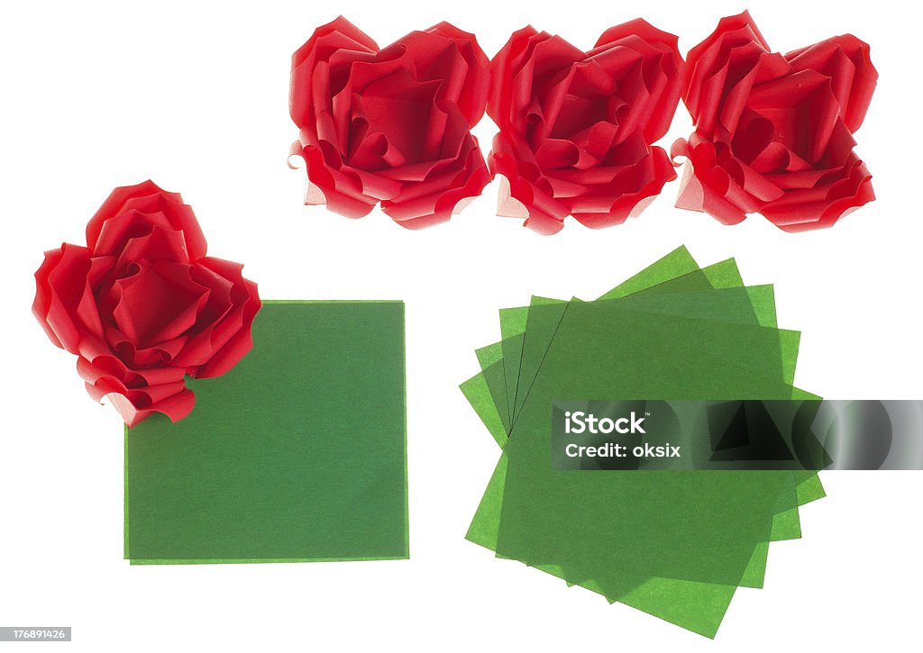 Origami roses rouges - Photo de Abstrait libre de droits