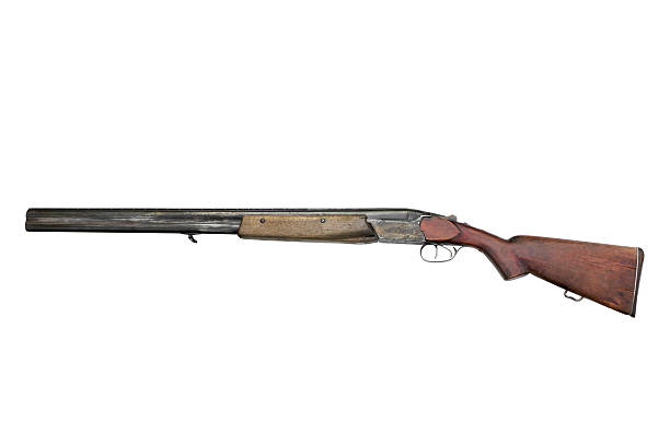 Old hunting gun TOZ-34ER "Old hunting gun TOZ-34ER, isolated on a white background" rifle old fashioned antique ancient stock pictures, royalty-free photos & images